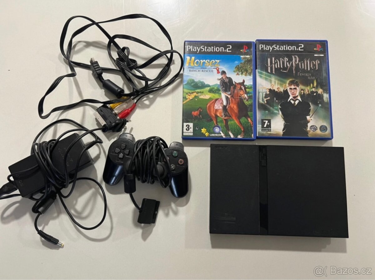 PS2 komplet + hry
