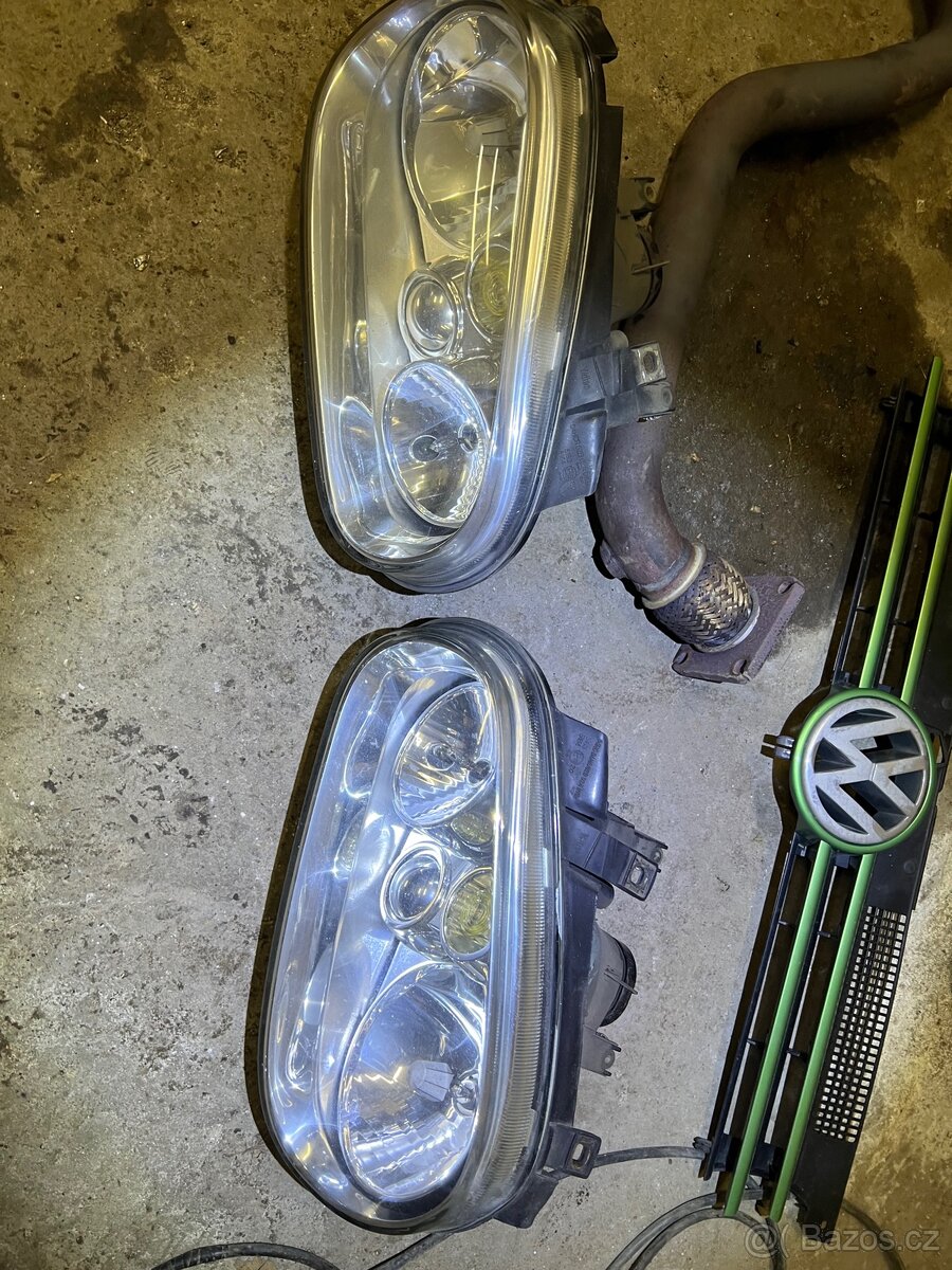 Světla přední vw golf iv sklenena