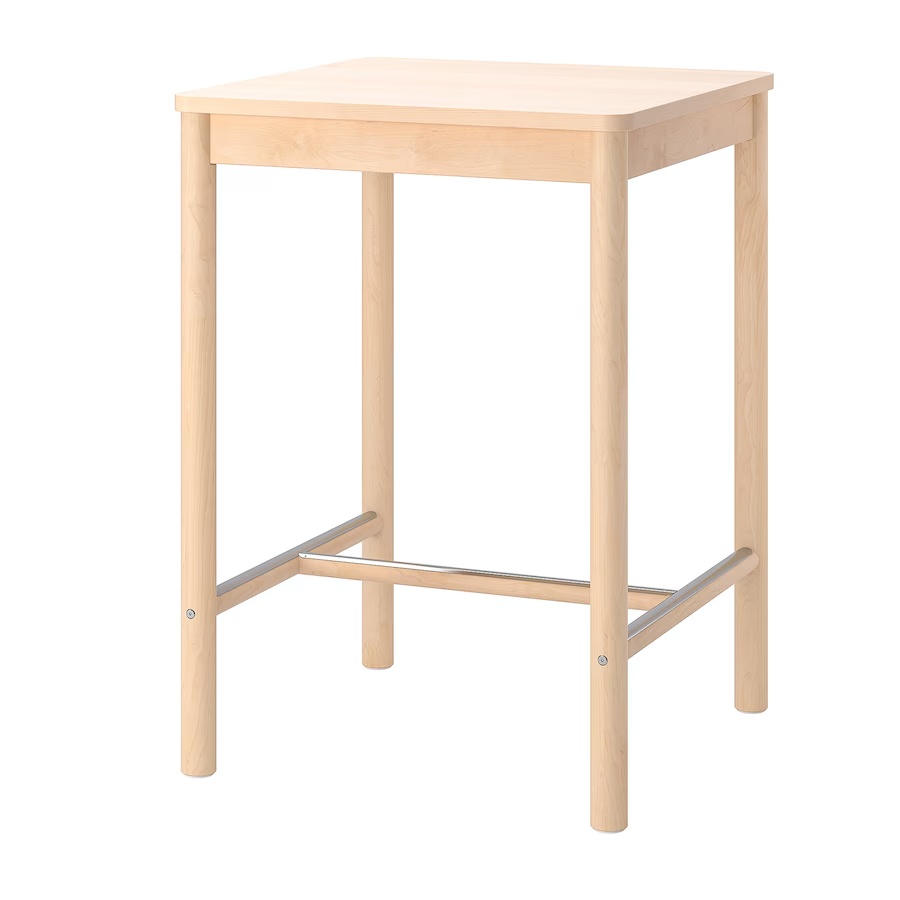 Barový stolek, bříza, 75x75 cm NOVÝ