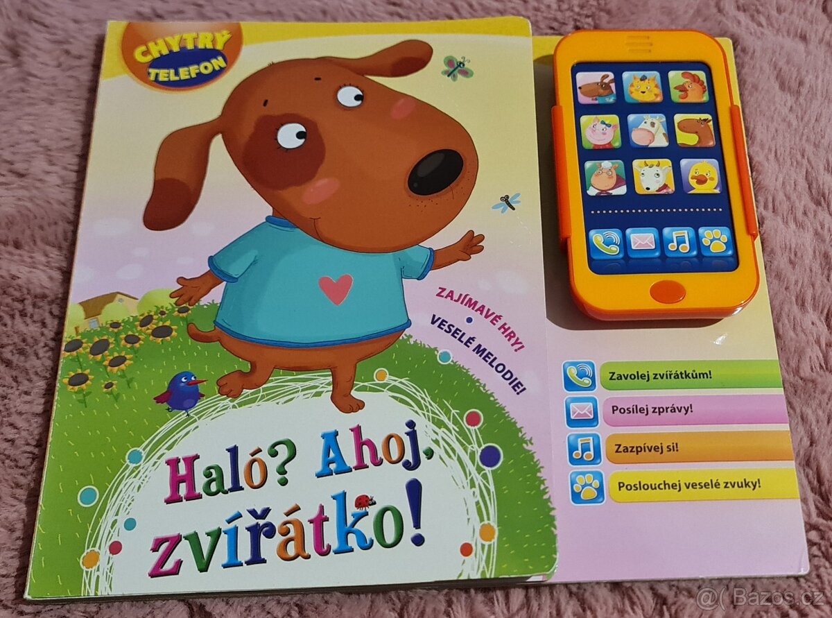 dětské leporelo + NEFUNKČNÍ TELEFON