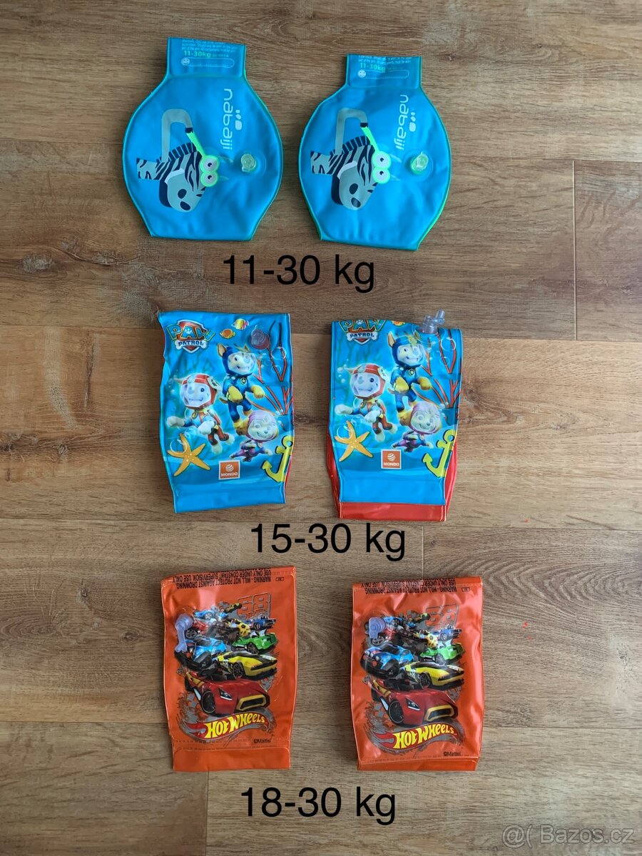 Dětské plavecké rukávky 3 páry = 1 cena