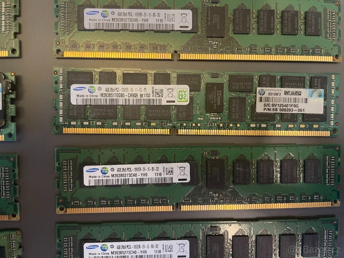 SAMSUNG RAM paměti / 4Gb / 13ks / prodej i na počet