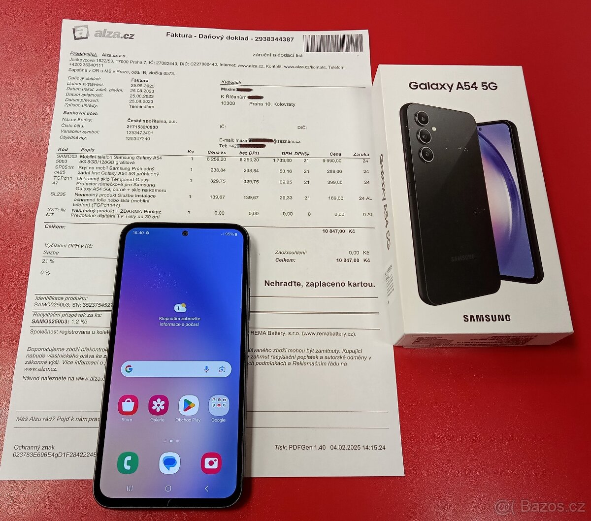 Samsung Galaxy A54 5G 8GB/128GB záruka 8/2025 Alza