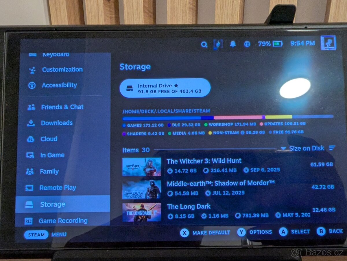 Steam Deck OLED 512 GB + dokovací stanice + GameSir Cyclone