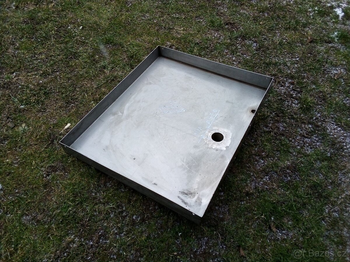 Nerezová INOX nádoba. 2 odpadní díry. 595x710x75(63)mm