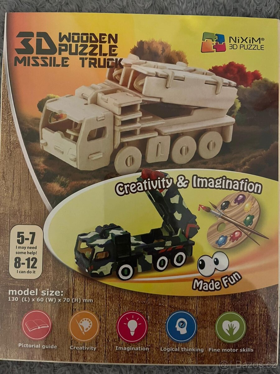 3D puzzle dřevěné