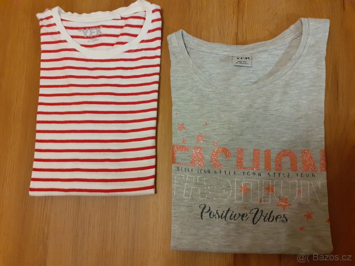 Dívčí bavlněná trička 146/152