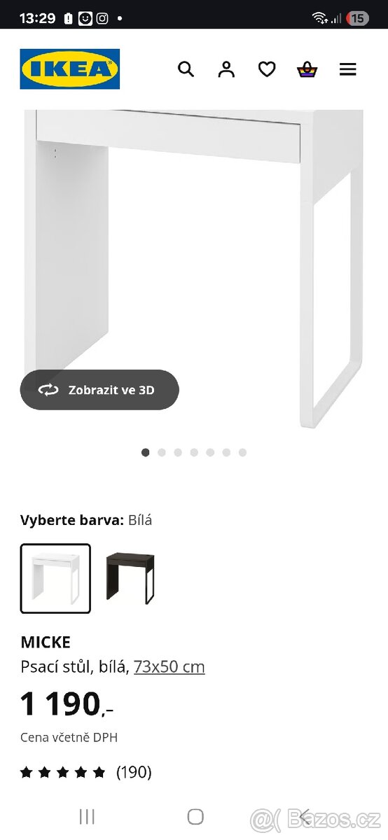 Ikea psací stůl Micke