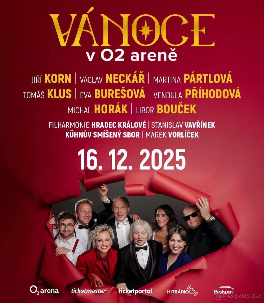 Vstupenky na koncert Vánoce v O2 aréně