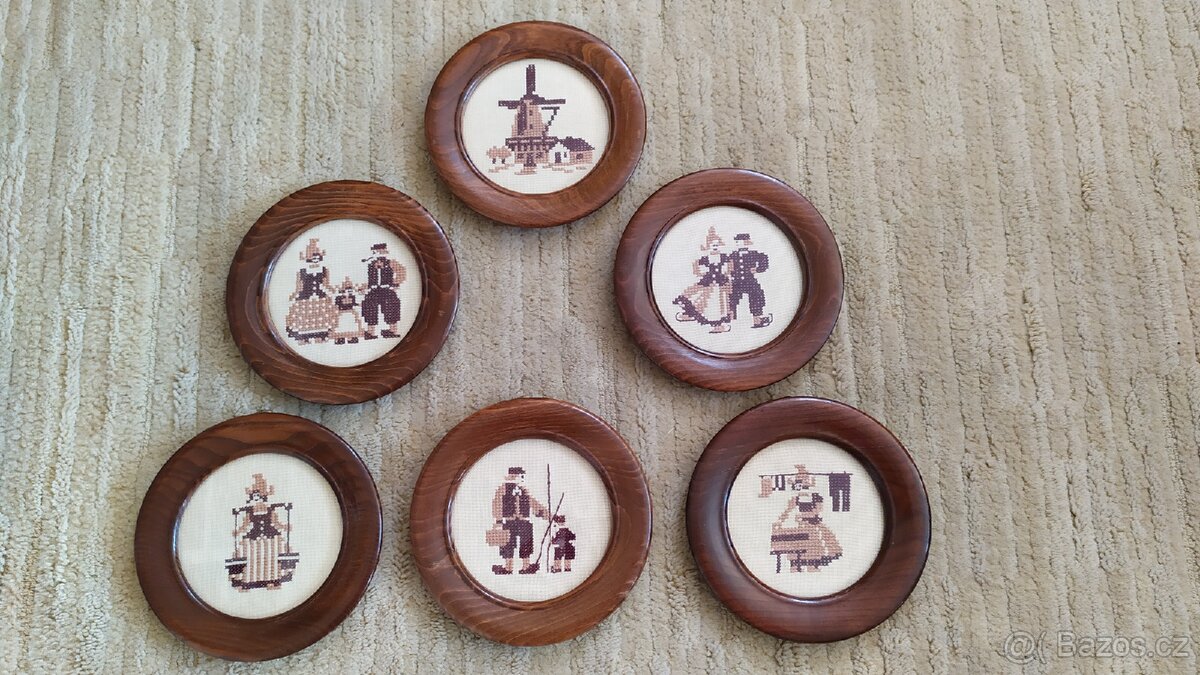 Vyšívané obrázky 6ks