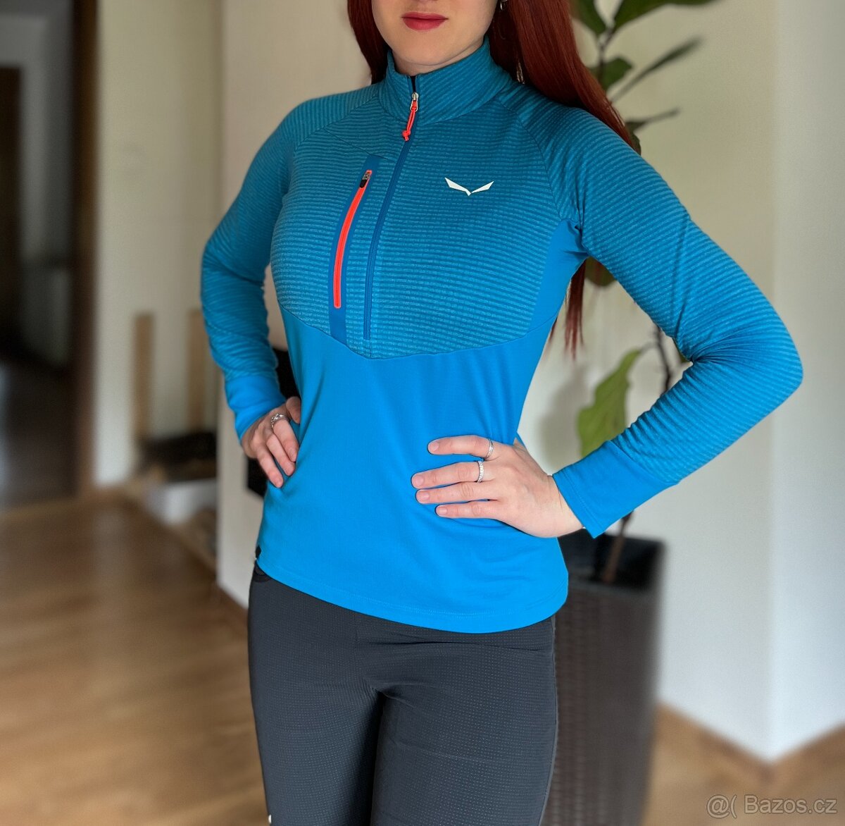 Modrá sportovní mikina zn. Salewa polartec