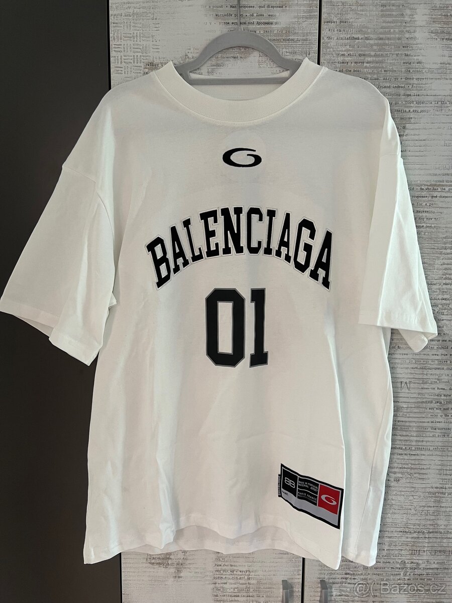 Balenciaga oversized tričko- bílé