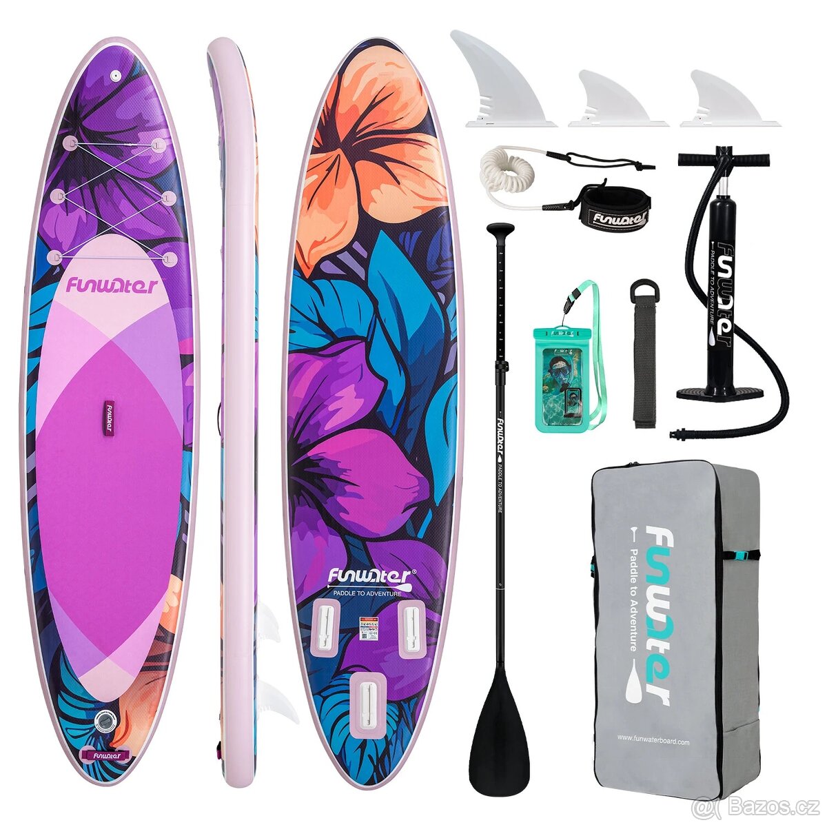 Paddleboard 💜 Purple Flower 🌺, 335x84x15, nosnost 165kg