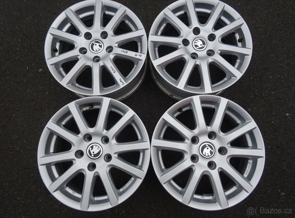 Alu disky Škoda Octavia, 15", 5x112, ET 43, šířka 6J