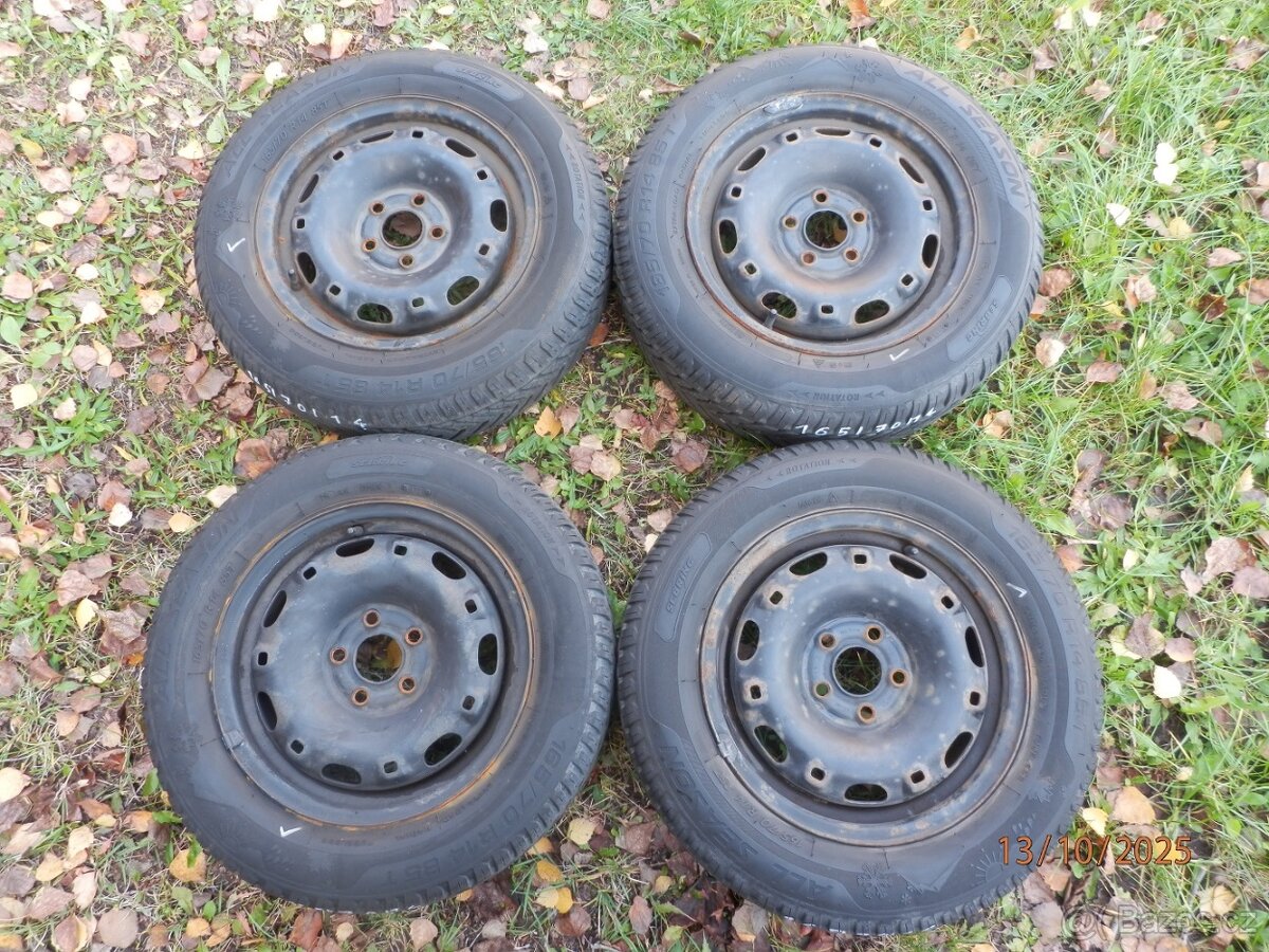 4xObutá Celoroční sada na ŠKODA FABIA 1 165/70 R14 4x7,4MM