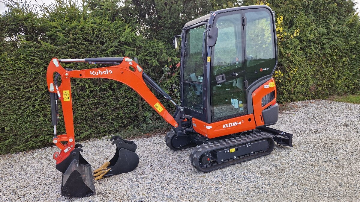 Minibagr Kubota Kx 016/NOVÝ STROJ 7MTH/2022,2XLŽÍC