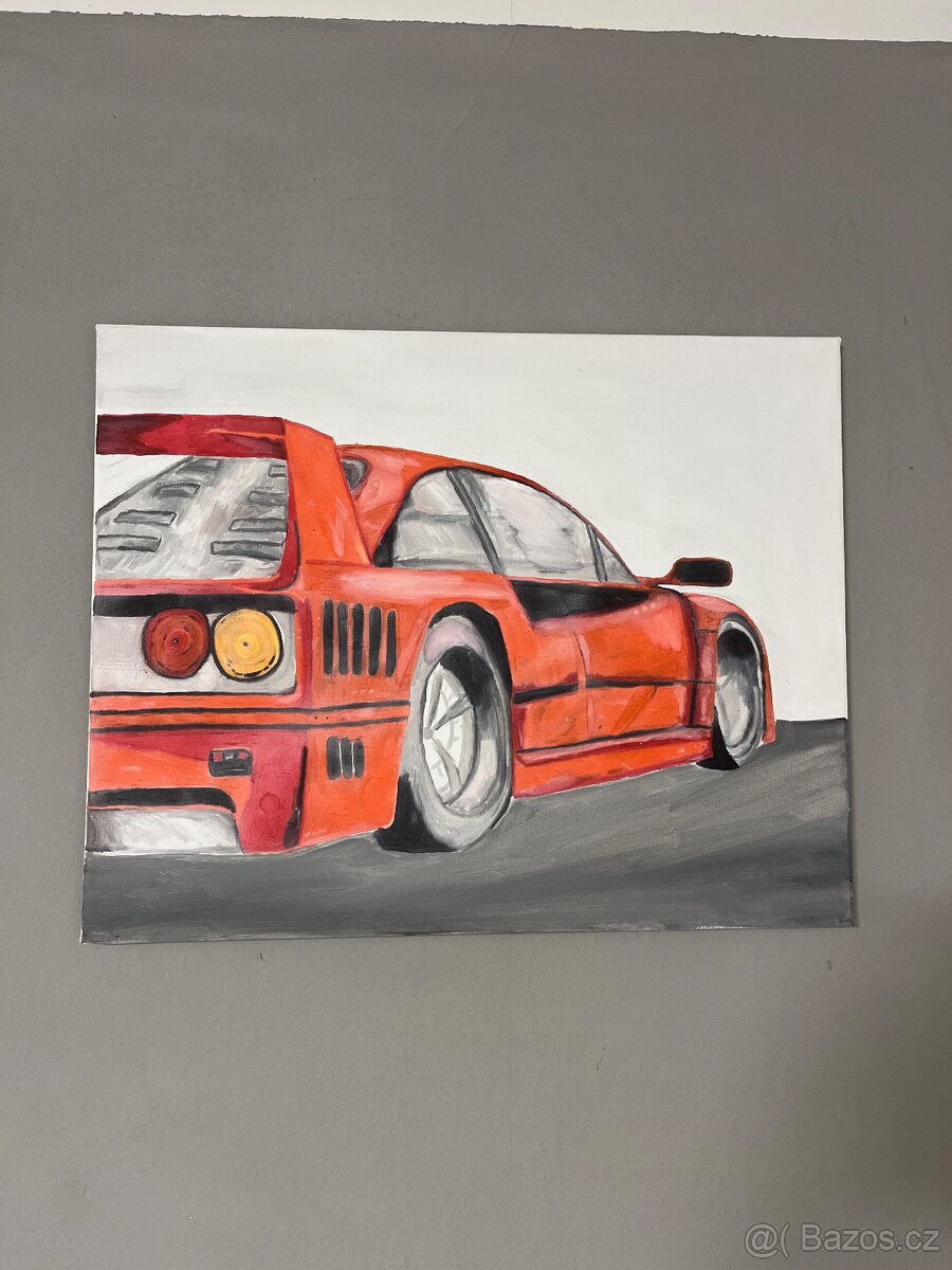malba Ferrari F40 – ručně malovaný obraz