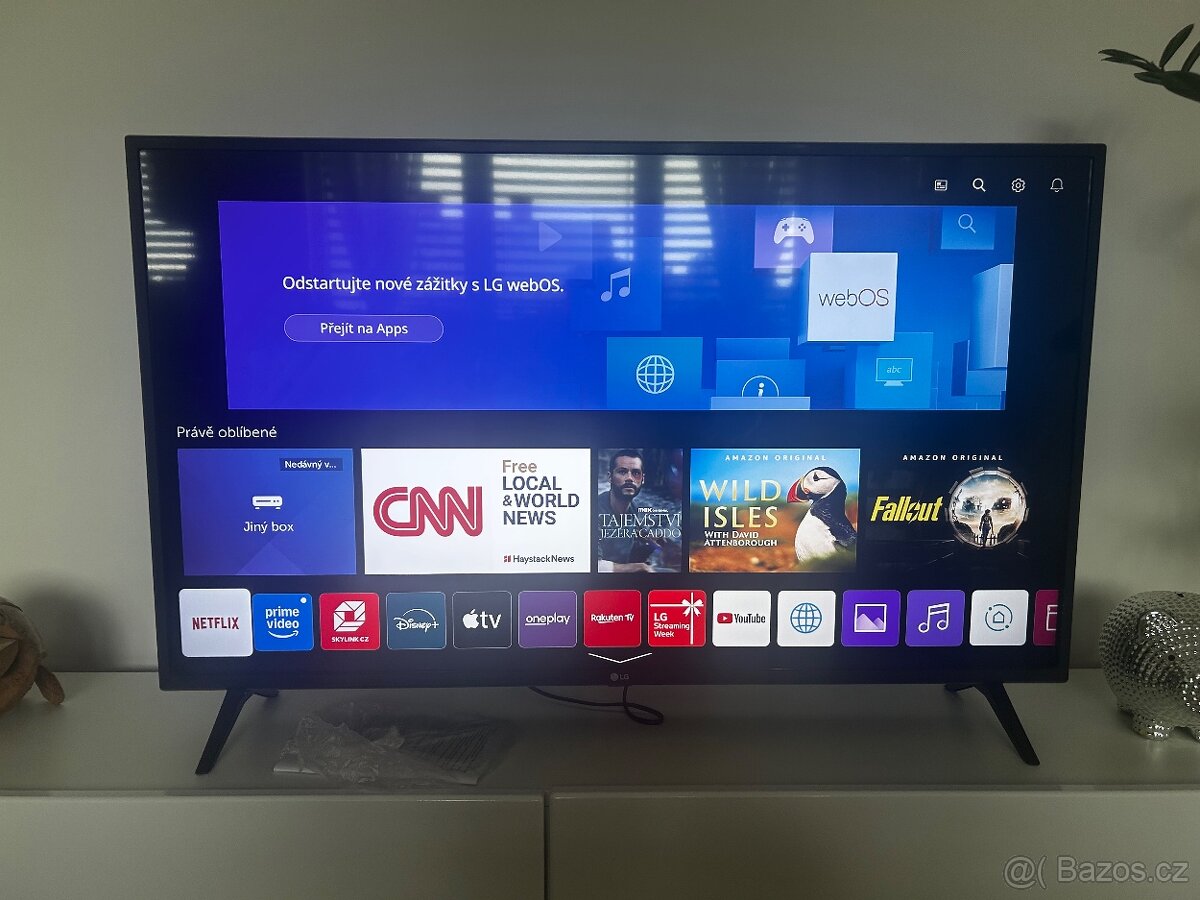 Smart televize LG 43 palců, originální ovladač, top stav