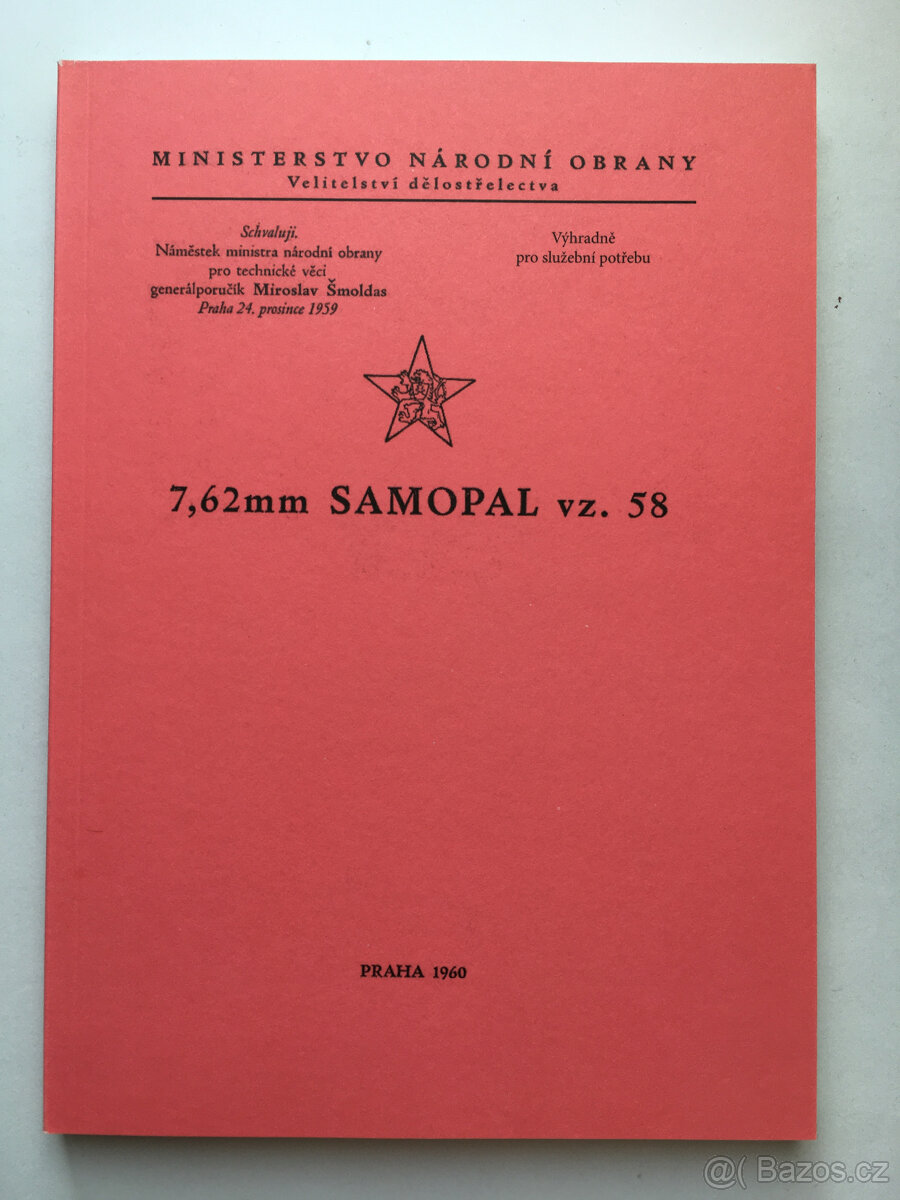 Předpis, příručka samopal vz 58 - NOVÝ