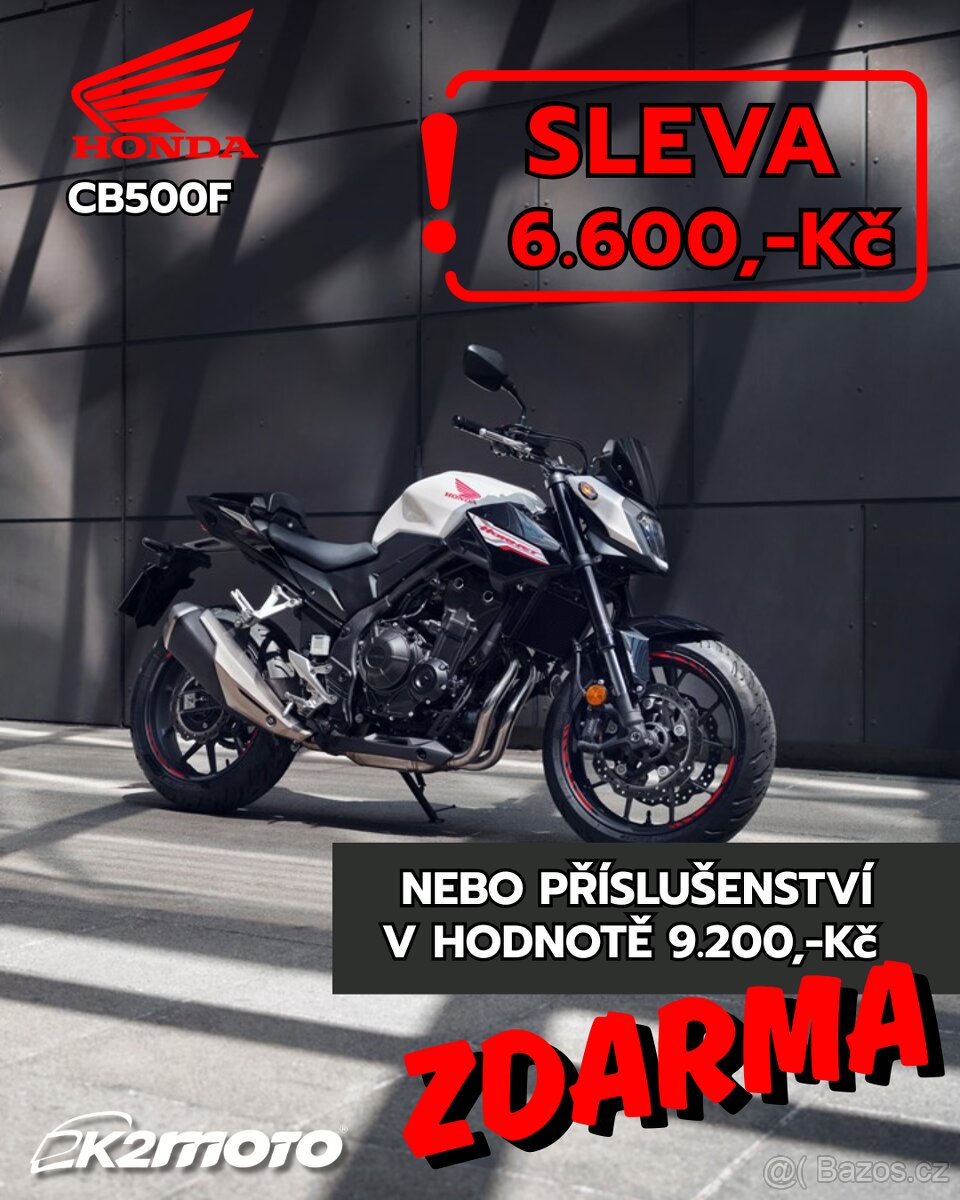 Honda CB500F Hornet – nová, skladem, akce na výbavu nebo sle