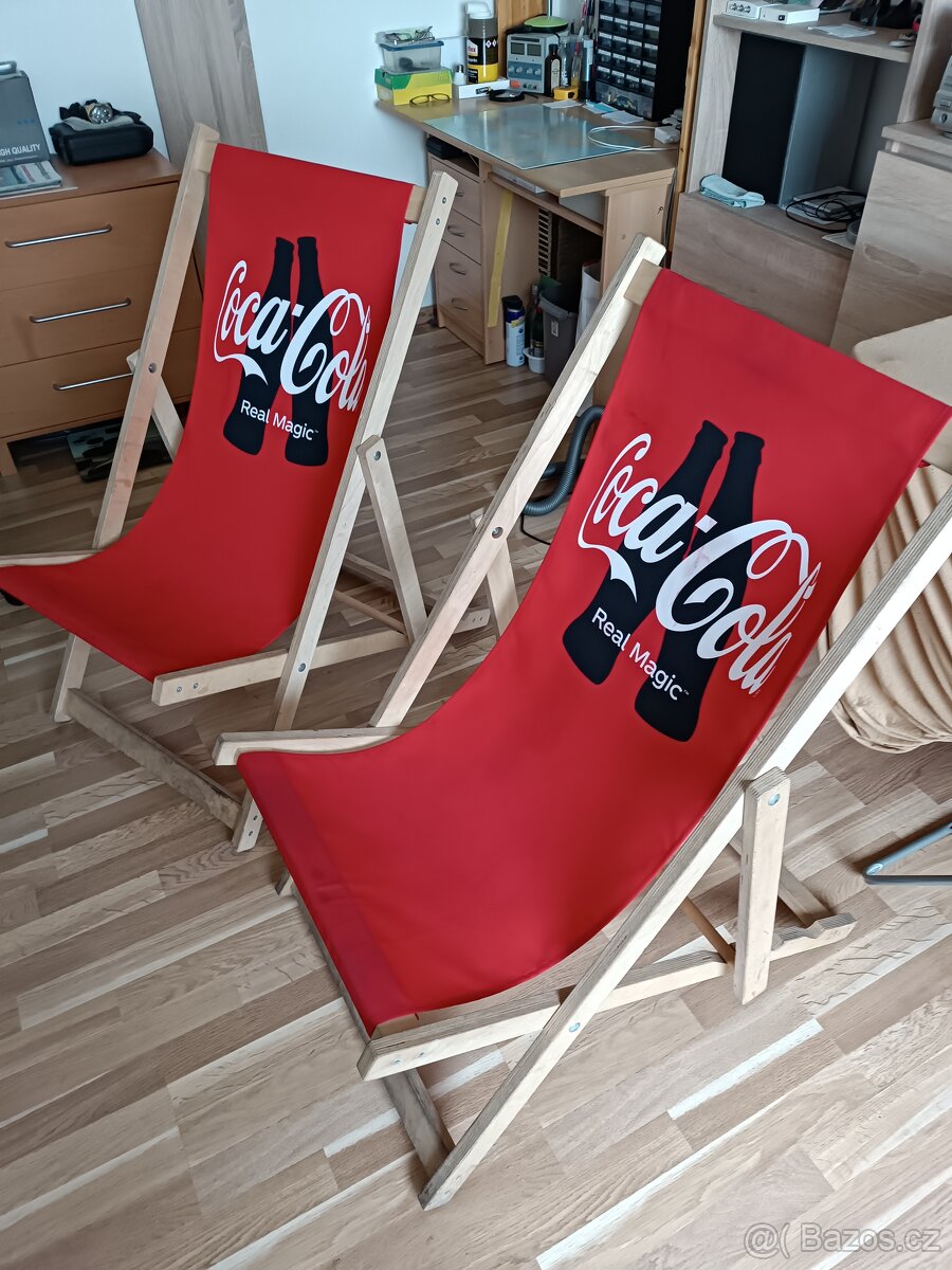 Skládací křesílko Coca Cola