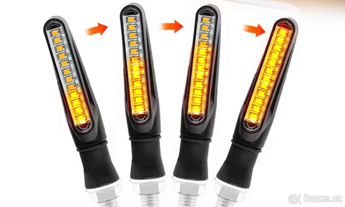 Dynamické Led blinkry na motorku + připravené konektory