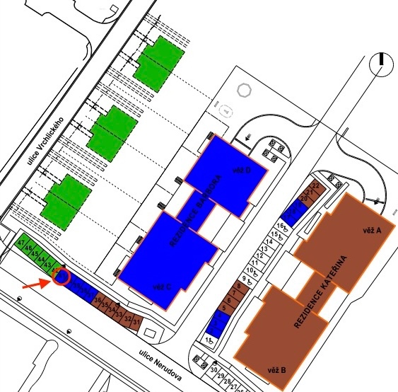 Pronájem venk. stání (i krátkodobý - Poděbrady, ul. Nerudova