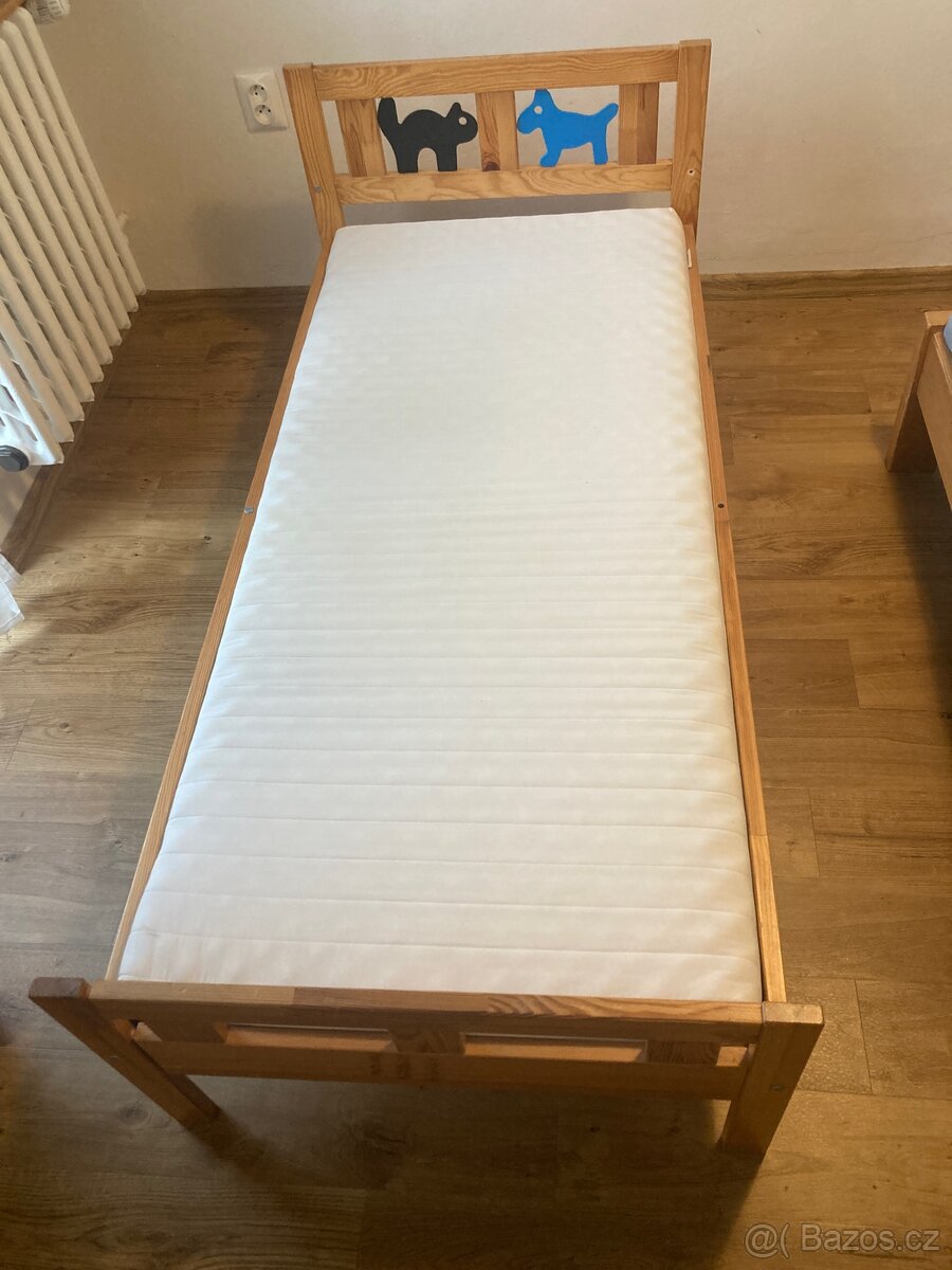Dětská postel IKEA 160x70, 2 kusy včetně matrací