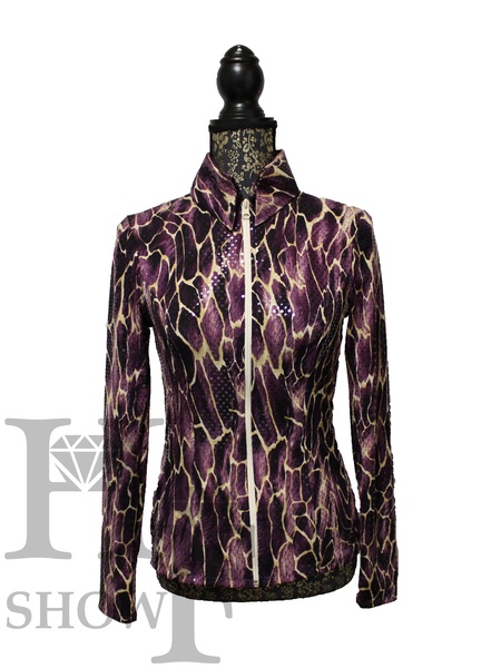 Westernová show halenka XS fialová