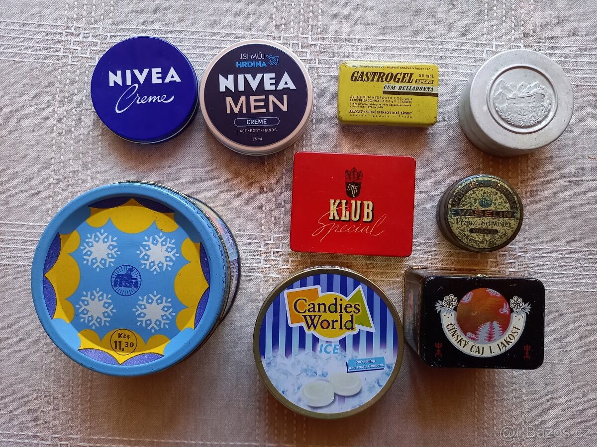 Staré plechové krabičky