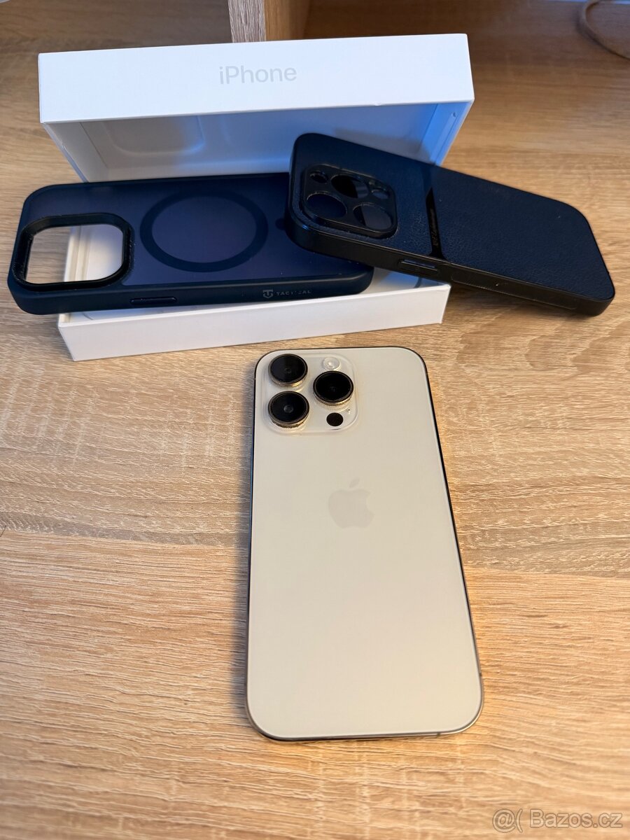 iPhone 14 Pro – 128 GB, Zlatý – skvělý stav + příslušenství
