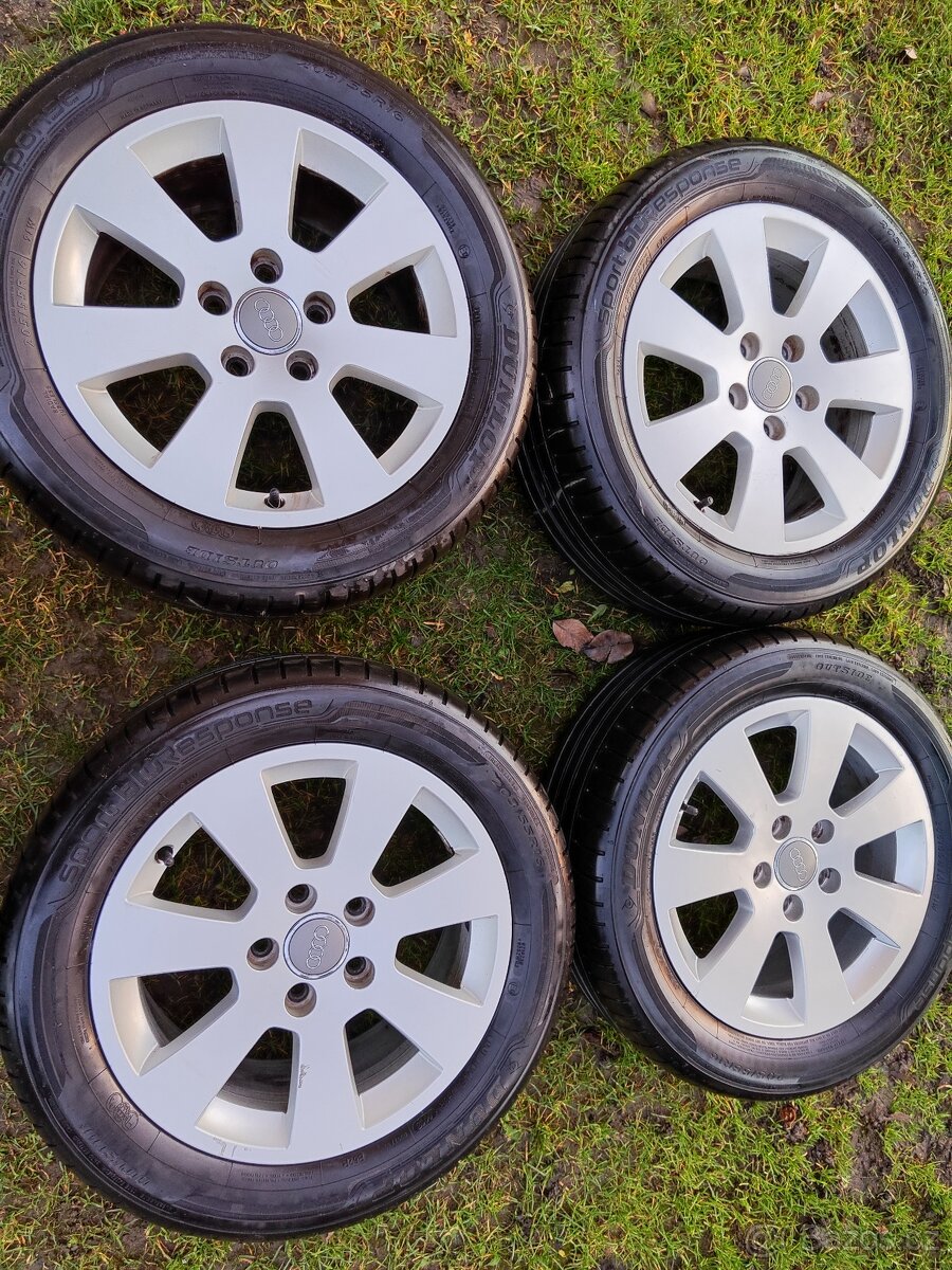 Letní sada Audi A3 r16 5x112 Dunlop 205/55/16
