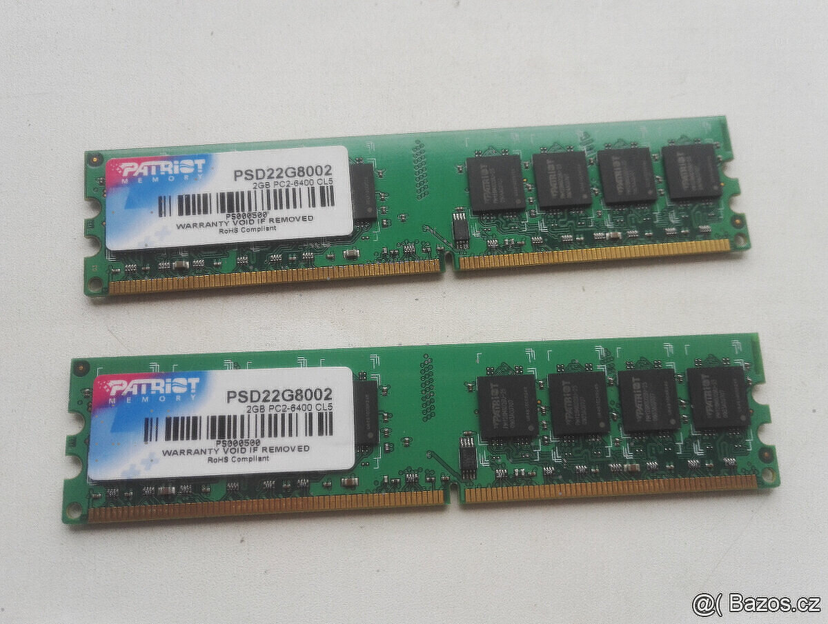 Paměti Patriot 2x2Gb DDR2