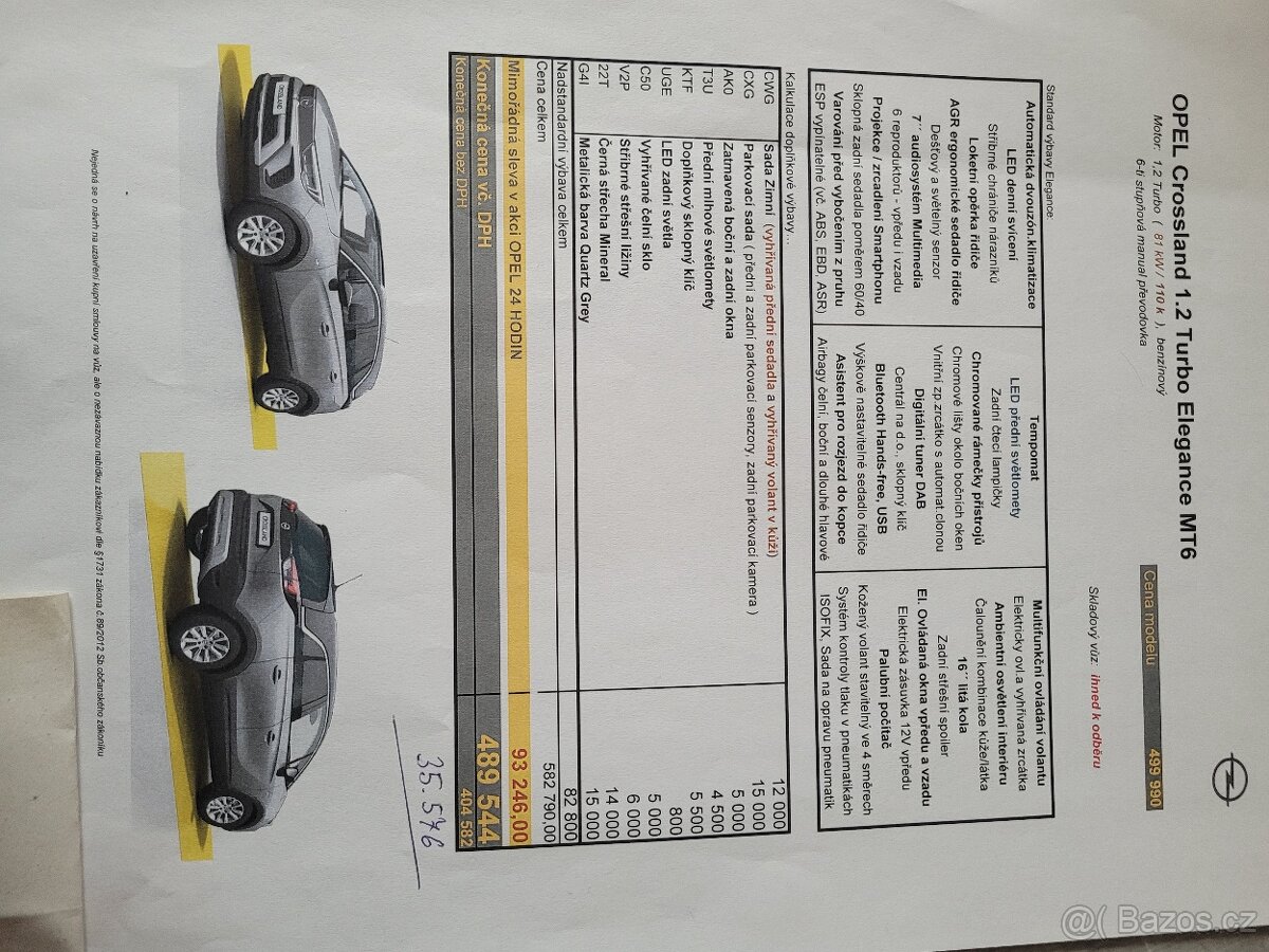 Prodám Opel crossland 1.2 turbo Elegance MT6