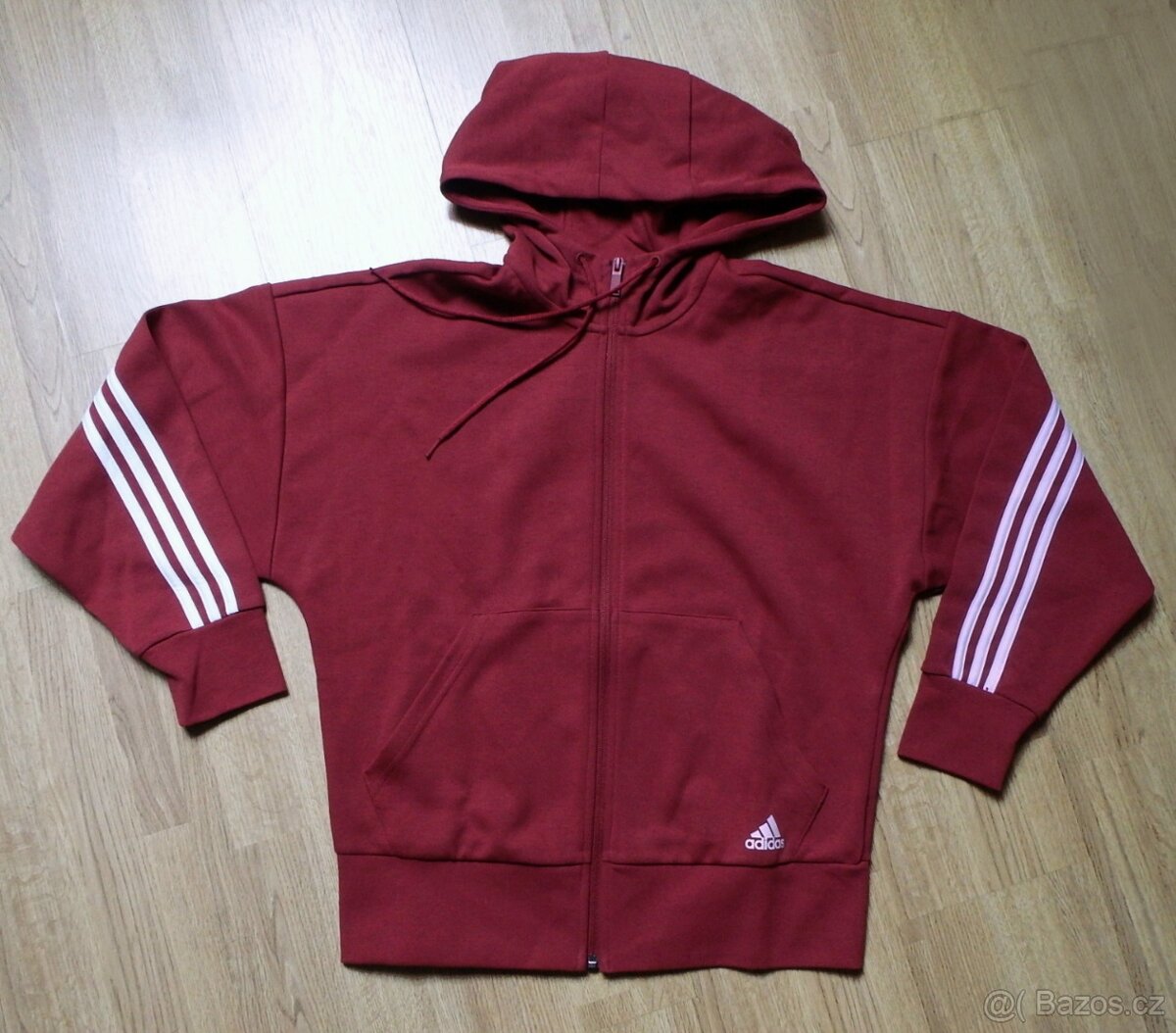 Sportovní vínová mikina - Adidas (vel M/L)