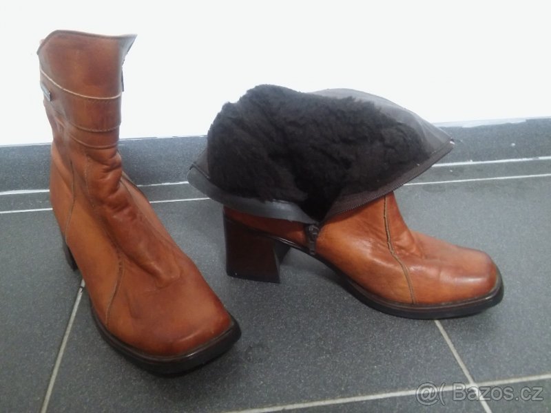 Dámské zimní boty,kožené, velikost 5 ,