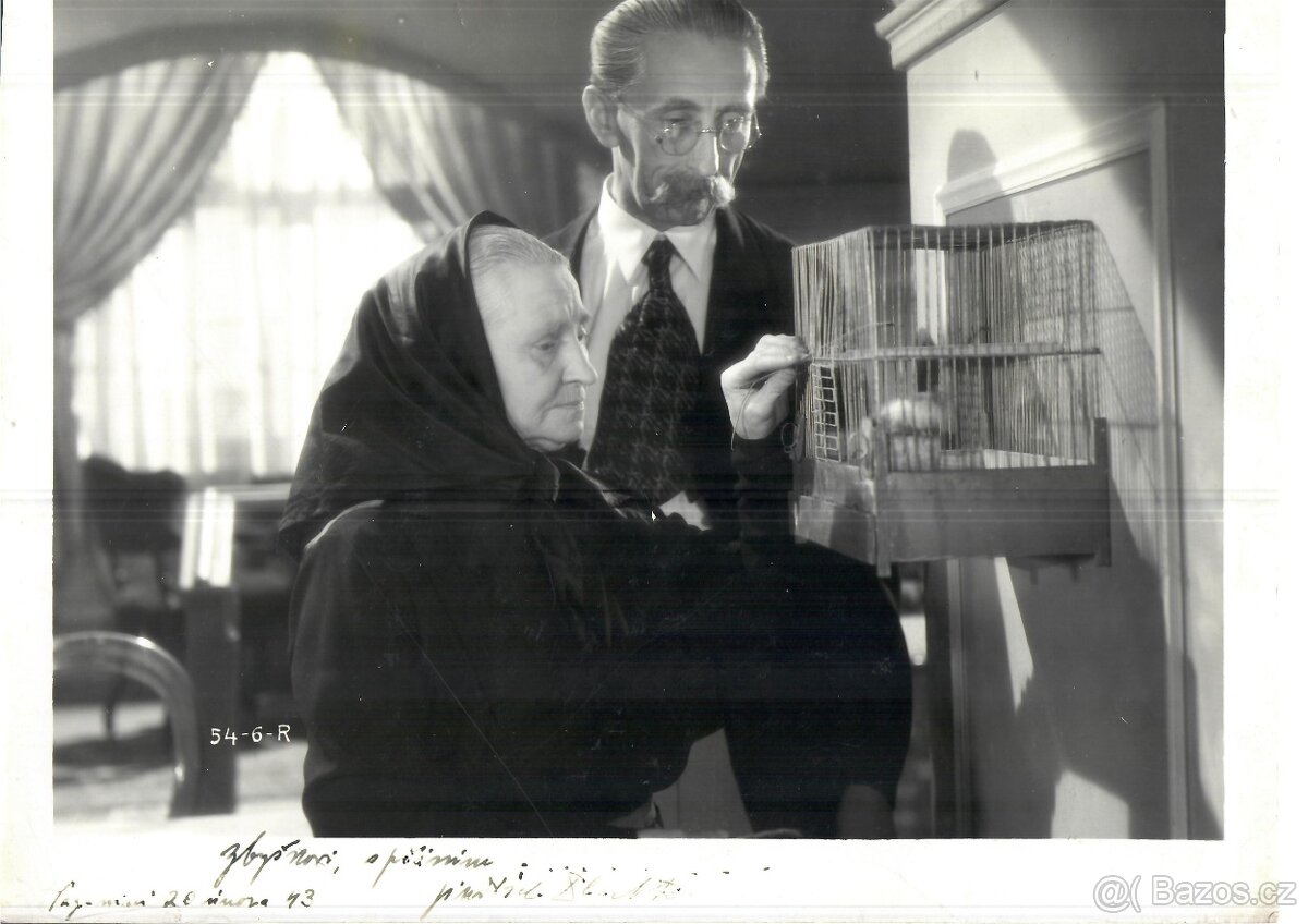 Herec Jindrich Plachta originalni podpis na fotografii 1943