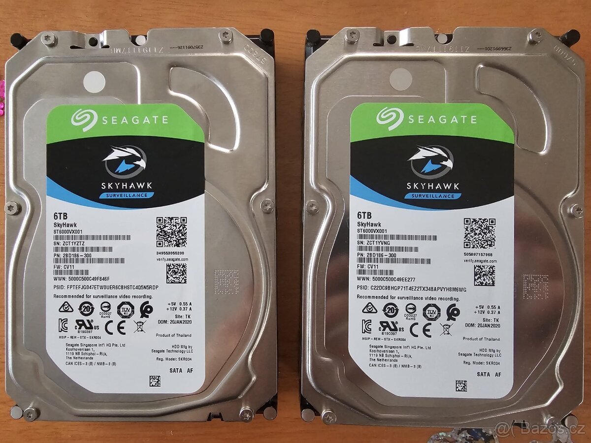 2x Seagate SkyHawk 6TB, ST6000VX009