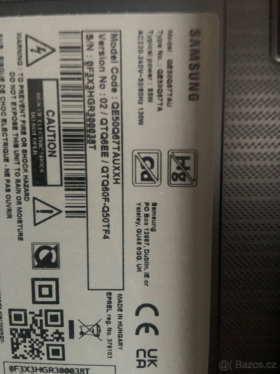 QLED Samsung QE50Q67TAUXXH