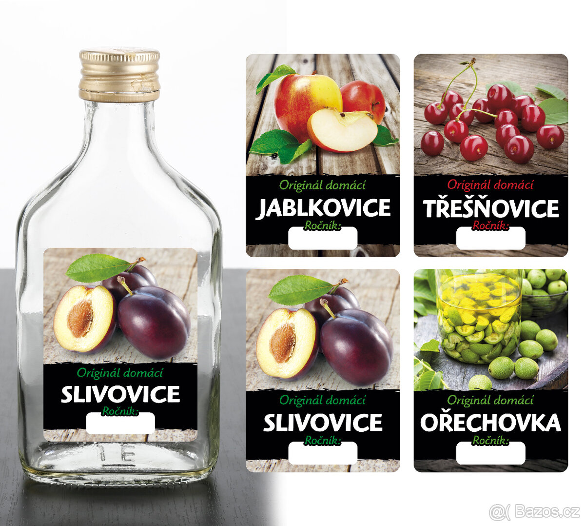 etikety, etiketa, samolepka 0,2l
