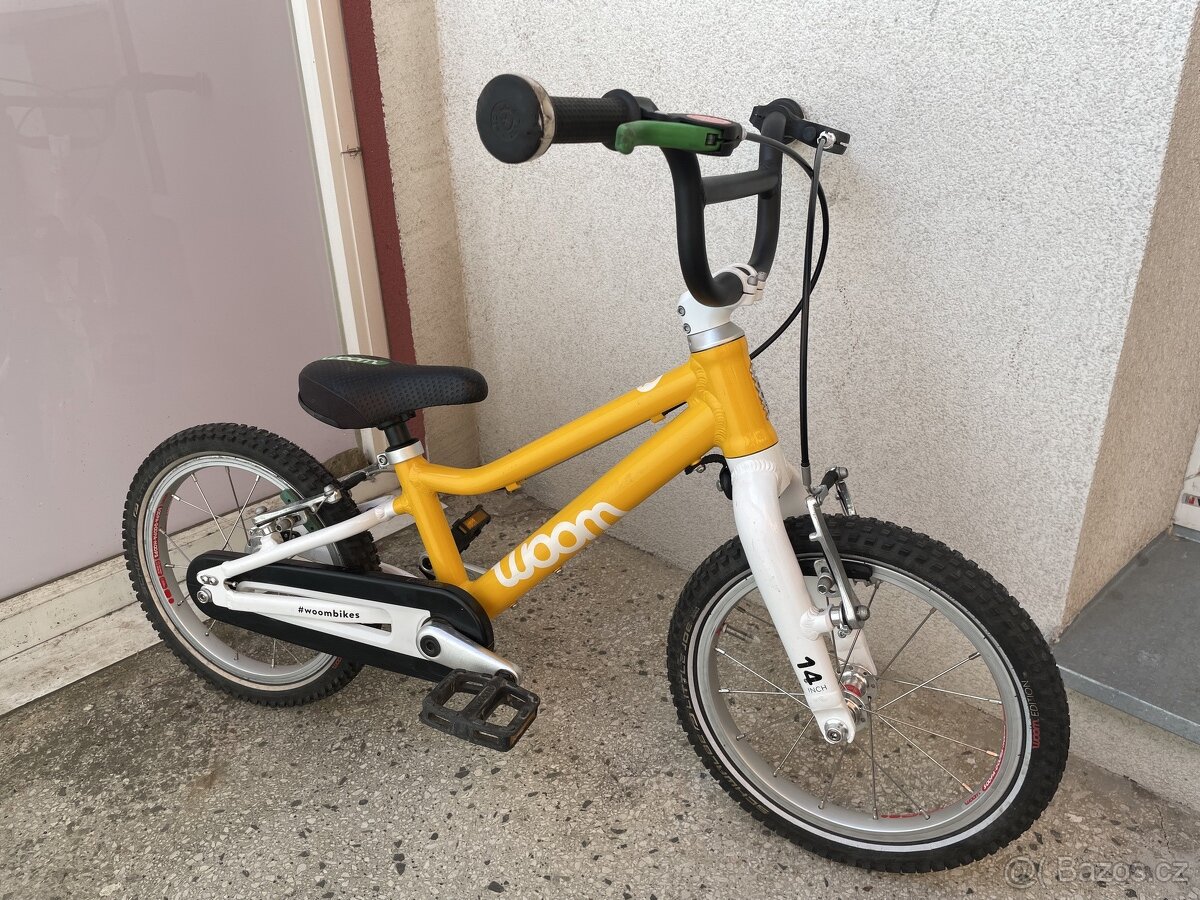 Woom GO 2 - lehoučké dětské kolo 14” - žluté