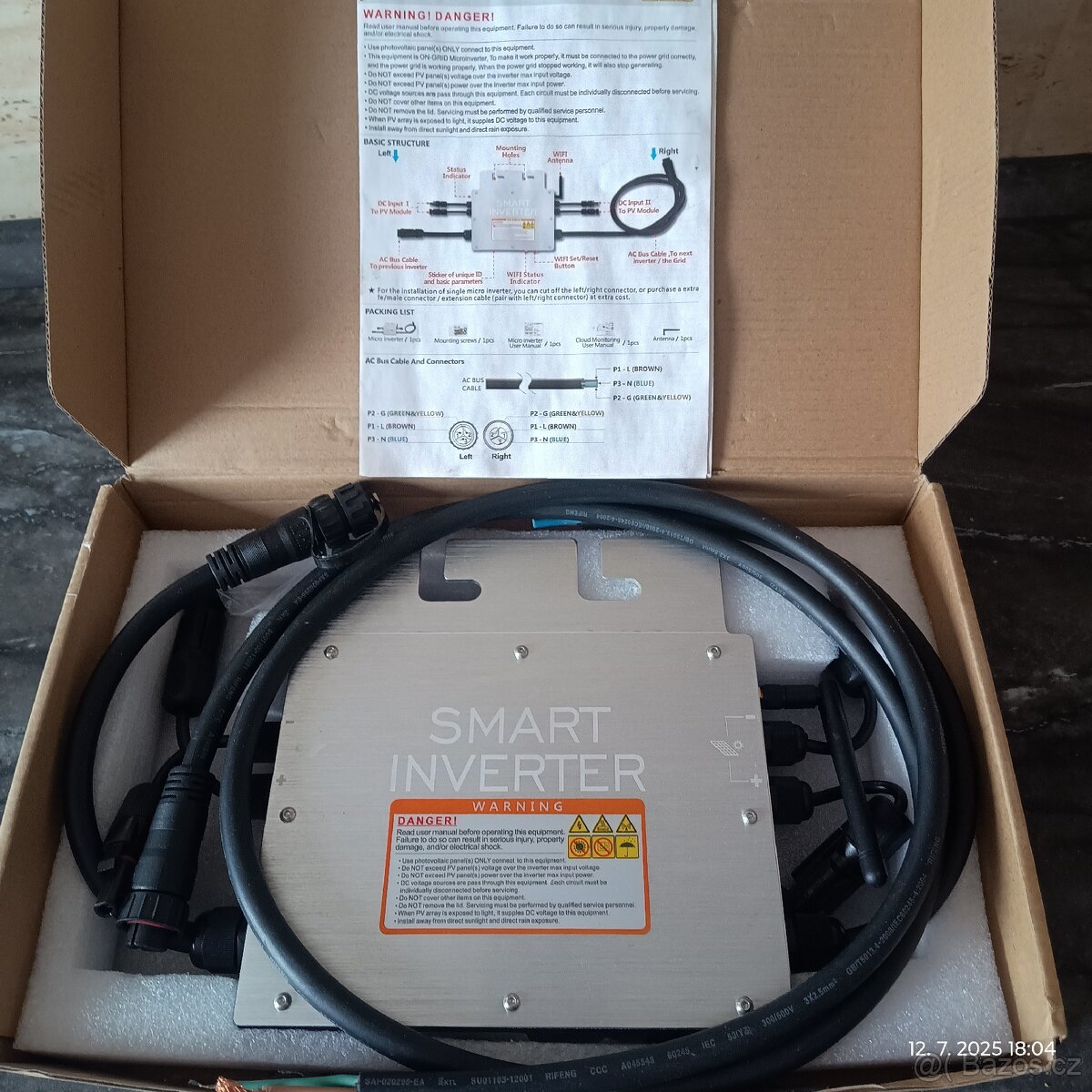 Solarni balkonovy stridac 590W