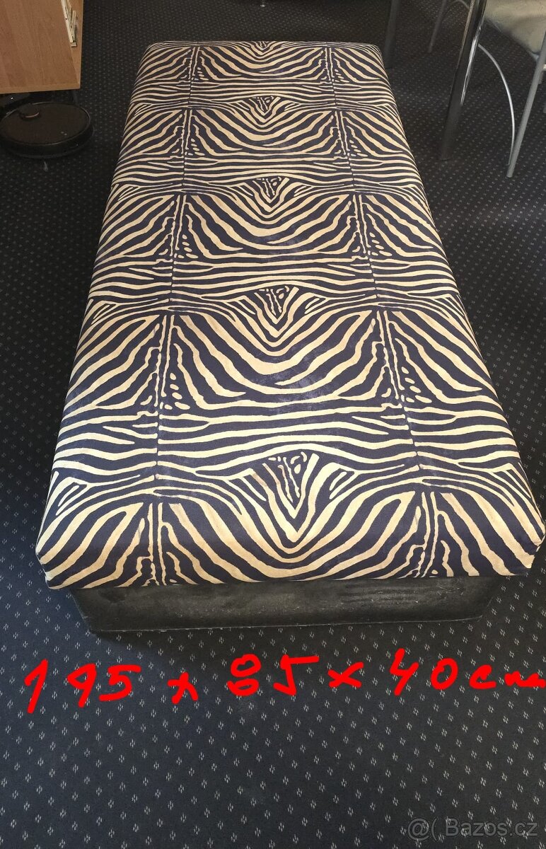 Postel 195x85x40 Alcantra s úložným prostorem