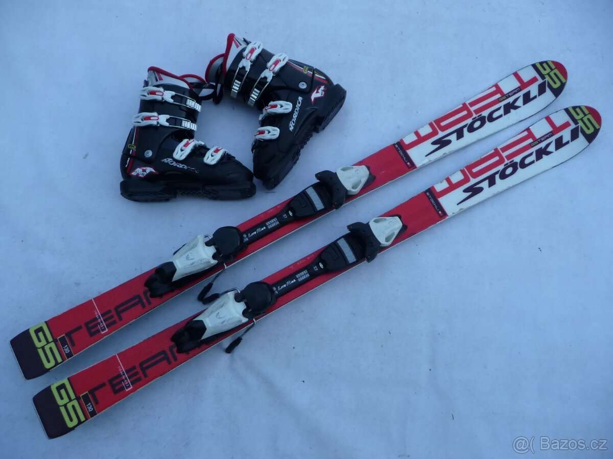 280. Lyže STOCKLI - 130 cm + boty NORDICA 38 eu - set