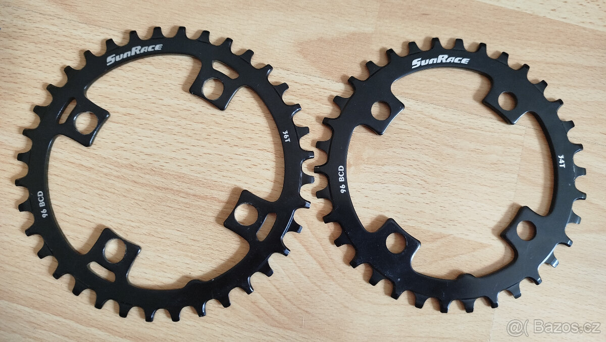 Převodníky SunRace BCD96 ocel Narrow Wide