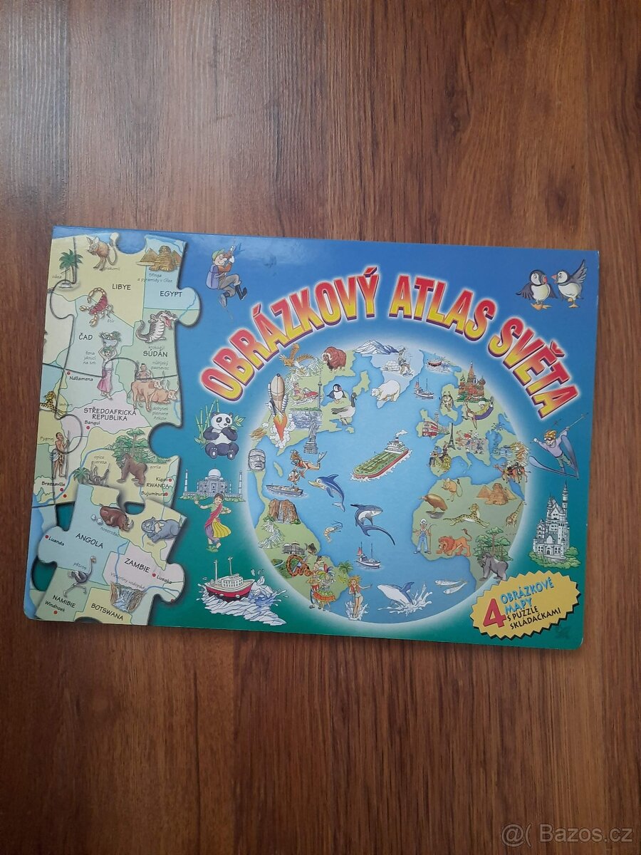 Obrázkový atlas světa s puzzle