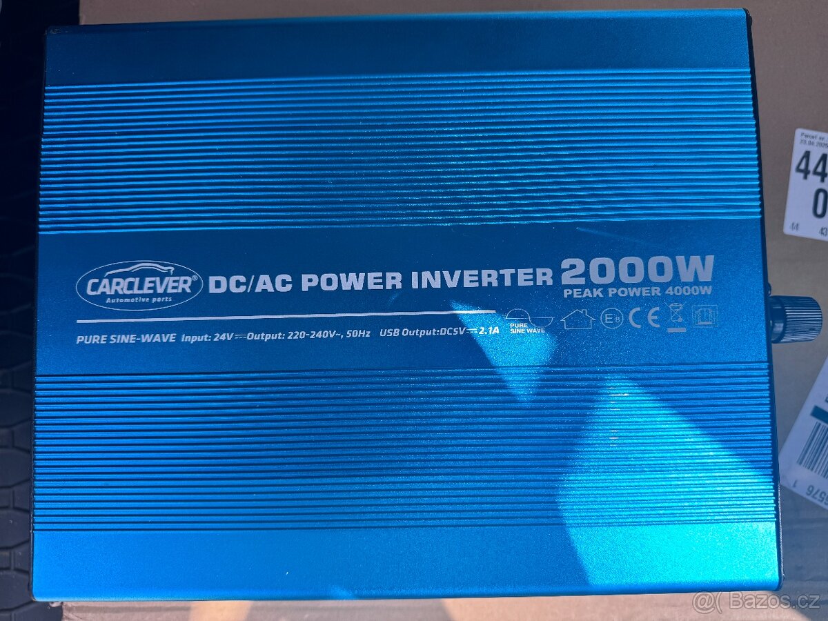 Měnič napětí z 24V na 230V, 2000W sinus