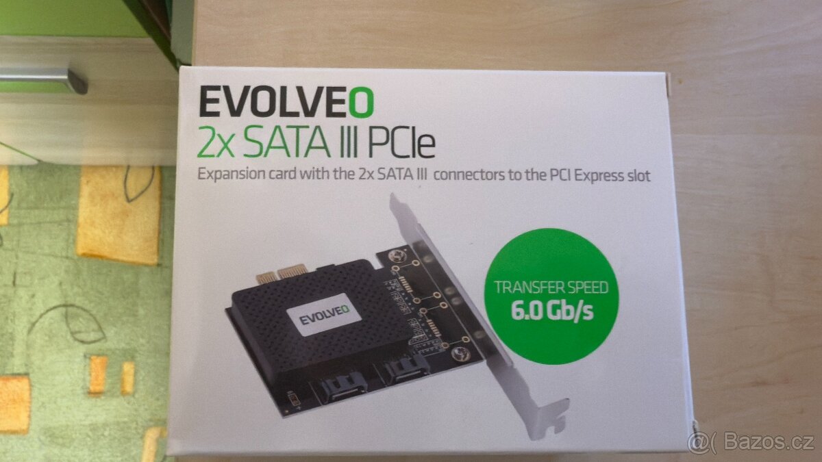 EVOLVEO 2x SATA III PCIe, rozšiřující karta