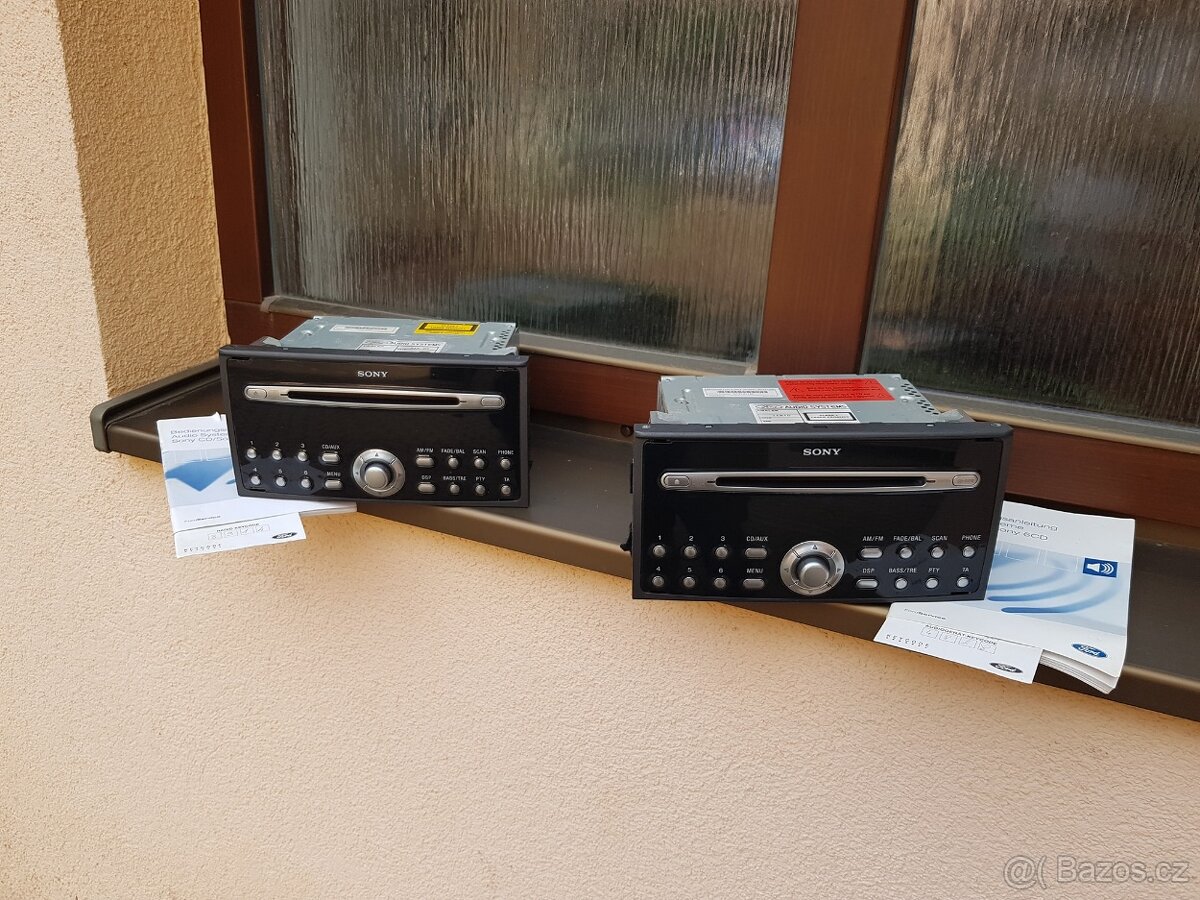 Rádio Sony MP3 zelené podsvícení , Ford C-max mk1, Focus mk2