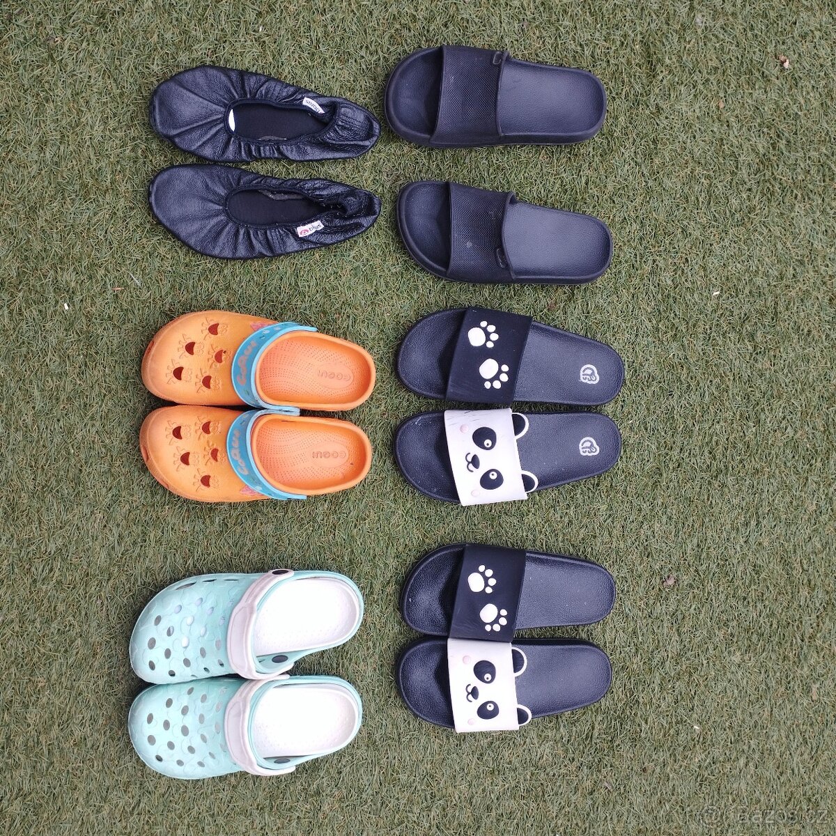 Nazouváky 30/31, 35/36, 37 a cvičky piškoty 21,5 a 23,5 cm